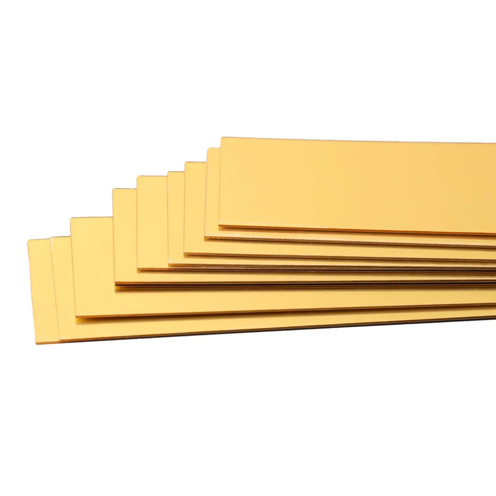 Espelho Mosaico Adesivo De Substituição, Adesivo De Parede Decalque, Prata, Ouro, Peças Pretas, Tira Longa, Acessórios Decoração Do Quarto, 10Pcs, 5x50cm