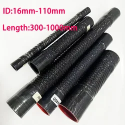 Black Car Silicone Flexible Hose Silicon Intercool Hose Air Inlet Pipe Radiator Tube Steel Wire Converged Silicone Hose