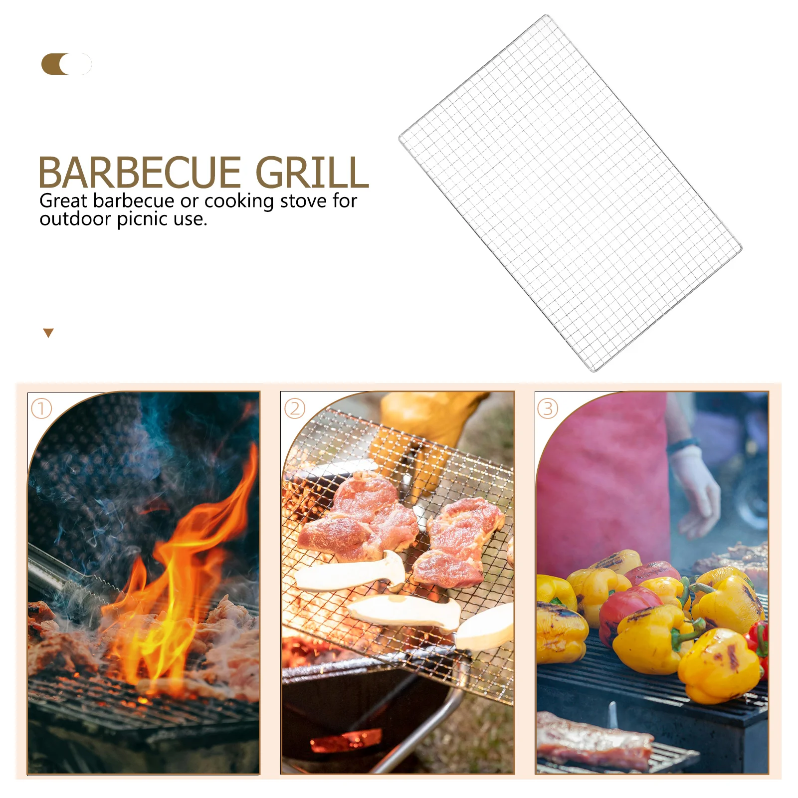 

Stainless Steel BBQ Mesh Grill Racks Barbecue Net Cooling Griddle Accessories Durable Eco Friendly Practical Use
