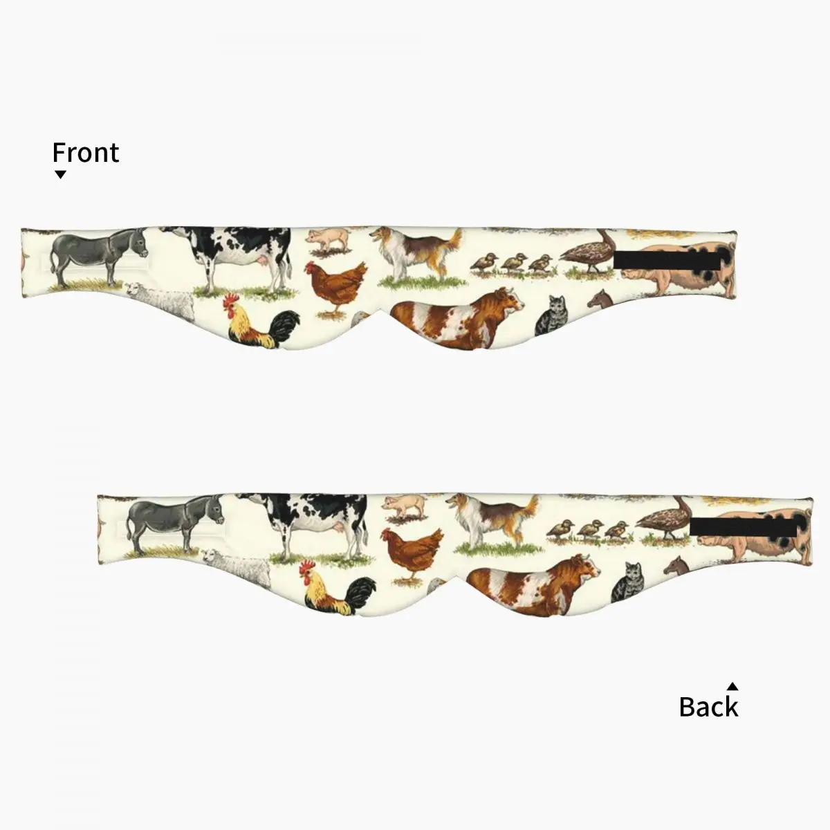 Country Farm Animals Farmhouse Village Pet sleep mask Light Blocking Portable Eye Cover for Girls Boys Travel Eyeshade eyepatch view 3