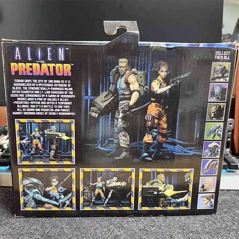 Figurki NECA Alien vs Predator DUTCH i LINN Figurki Akcji Manga Figurki Zabawki 7-calowy Ruchomy Model Lalka Anime Prezent Oryginalny
