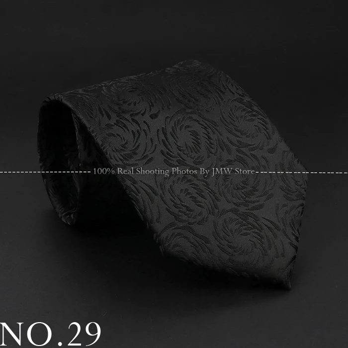 Neue Design Hochzeit Männer Krawatte Schwarz Solide Gestreiften Paisley Blume Krawatten Männer Business Dropshipping Bräutigam Kragen Zubehör Geschenk – Detail 29
