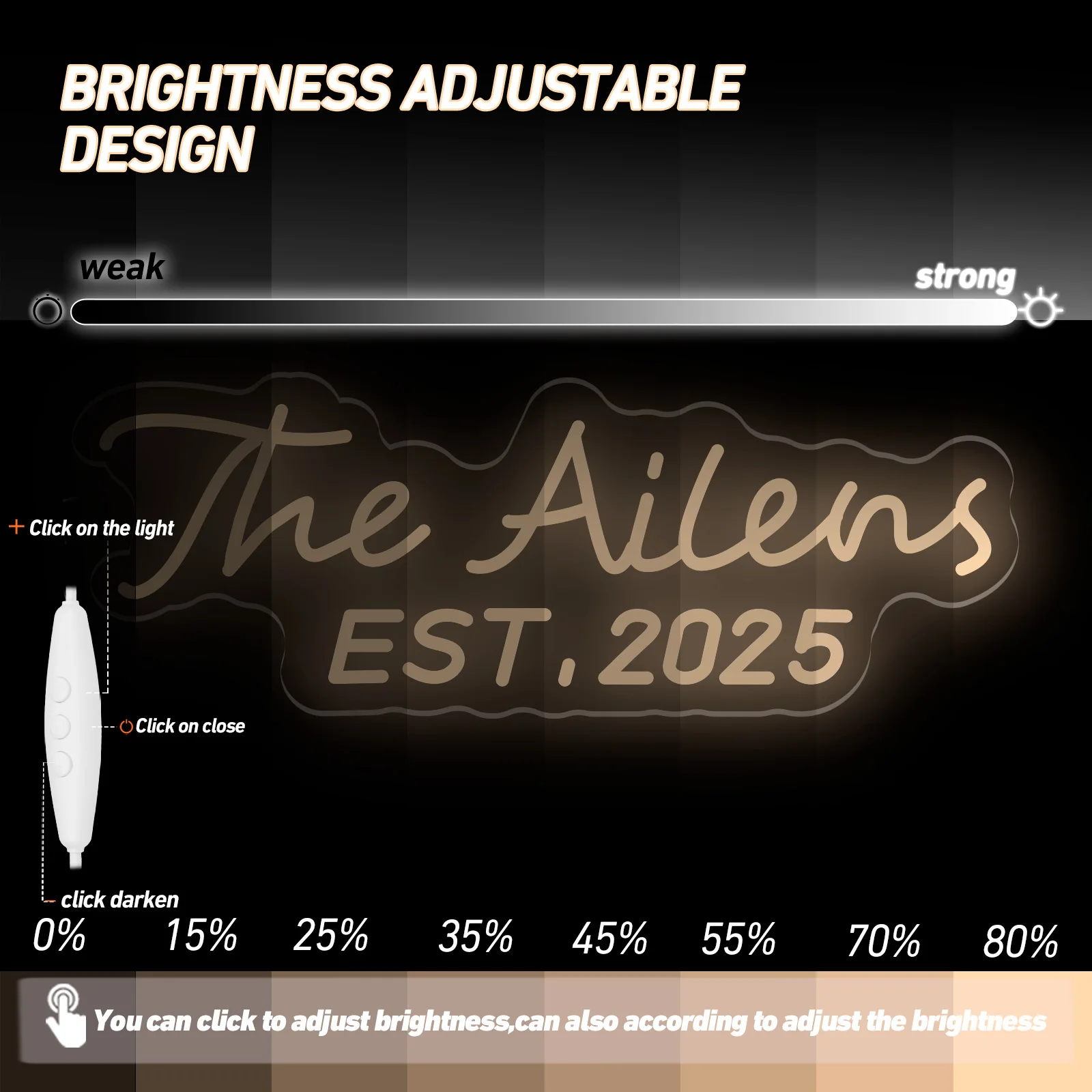 Neon na zamówienie, neon LED, lampka nocna na ślub, dekoracje do domu, lampa ścienna, personalizowane imię, logo firmy, prezent urodzinowy