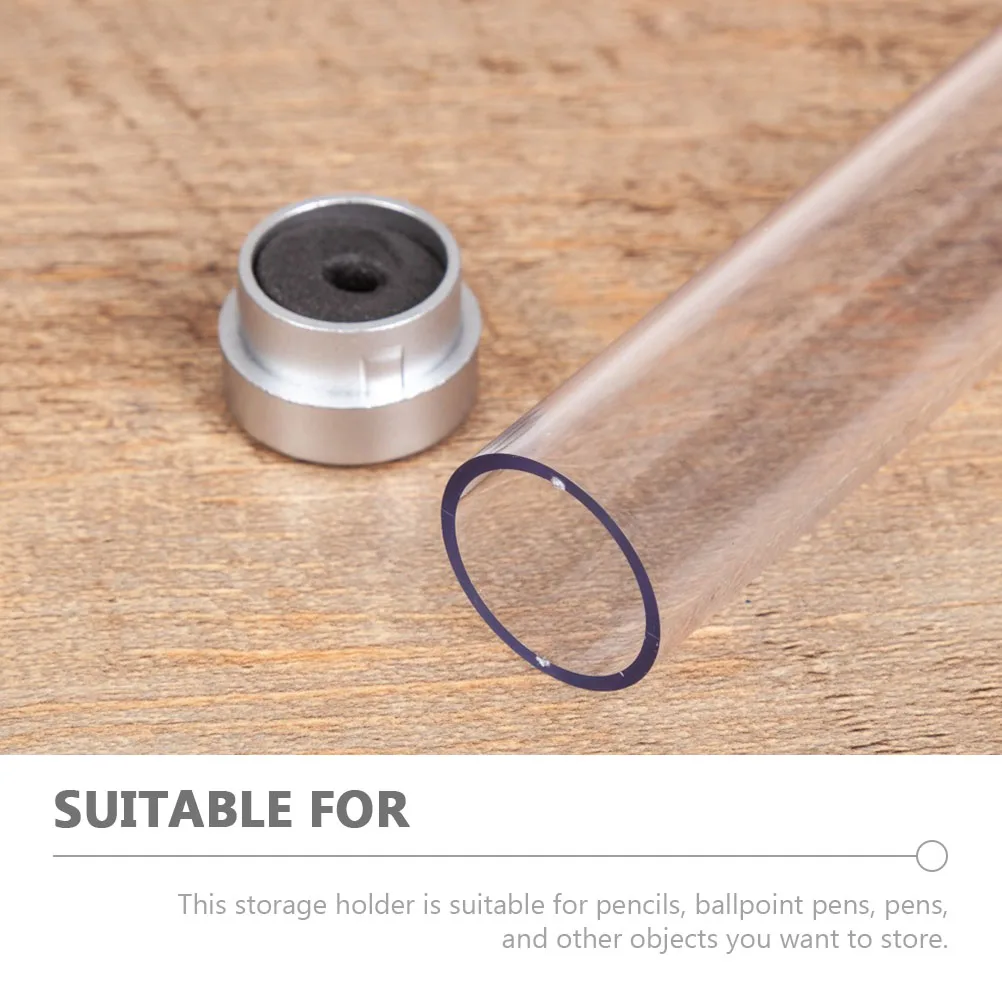 

6pcs Transparent Pen Storage Boxes Acrylic Empty Pencil Cases Display Holders Business Containers Student Gifts