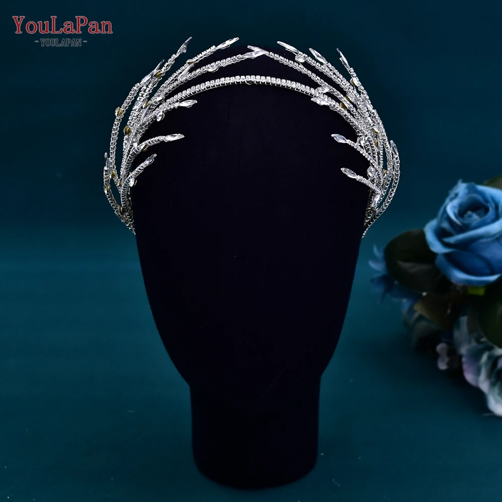 YouLaPan Shiny Bridal Headband Rhinestone Woman Hairband Wedding Hair Accessories Jewelry Bride Tiara Party Girl Head Hoop HP532