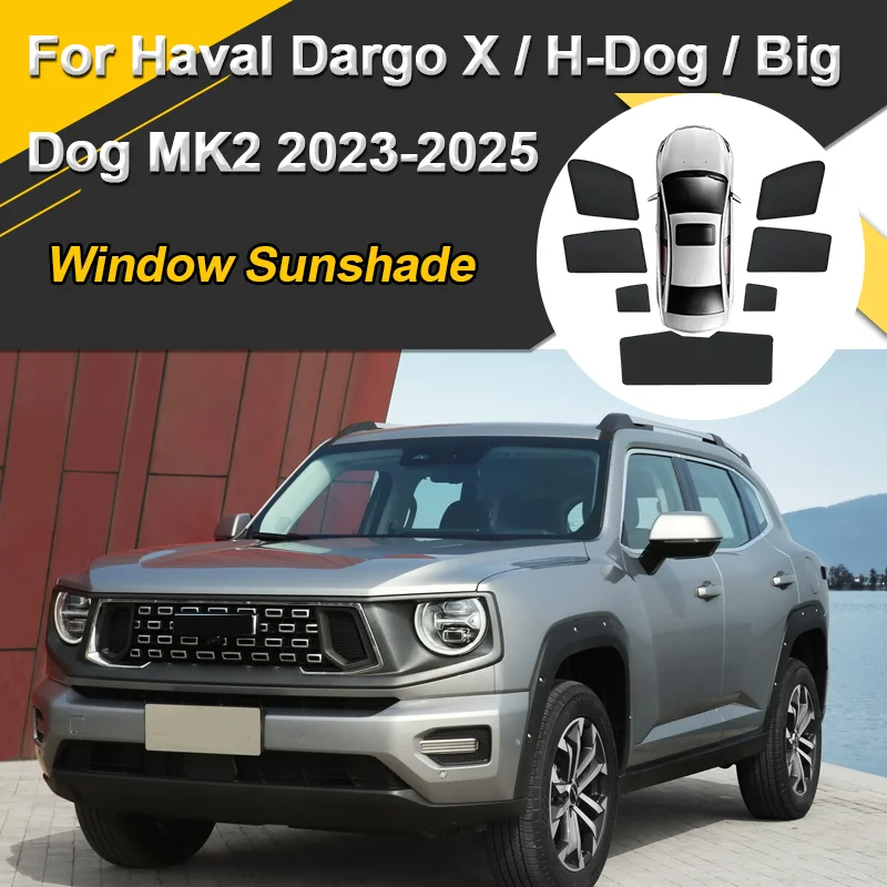 

Car Sun Shades For Haval Dargo X H-Dog H7 Big Dog MK2 2023-2025 Sunshades Magnetic Heat Insulation Window Visor Accessories