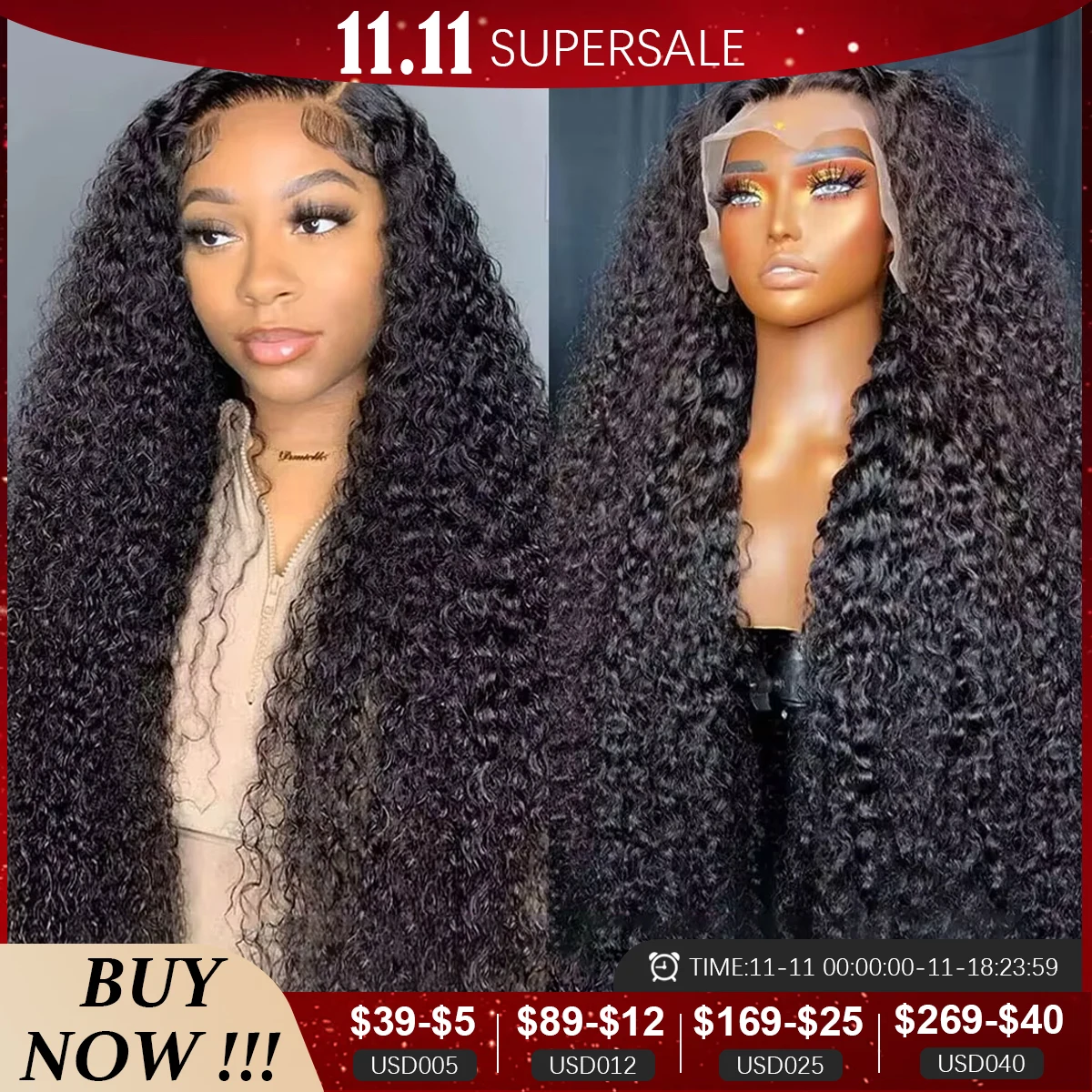 40inch Water Wave Curly Lace Frontal Wigs 13x4 13x6 HD Deep Wave Lace Frontal Wig 360 Full Human Hair Wigs For Women On Sale