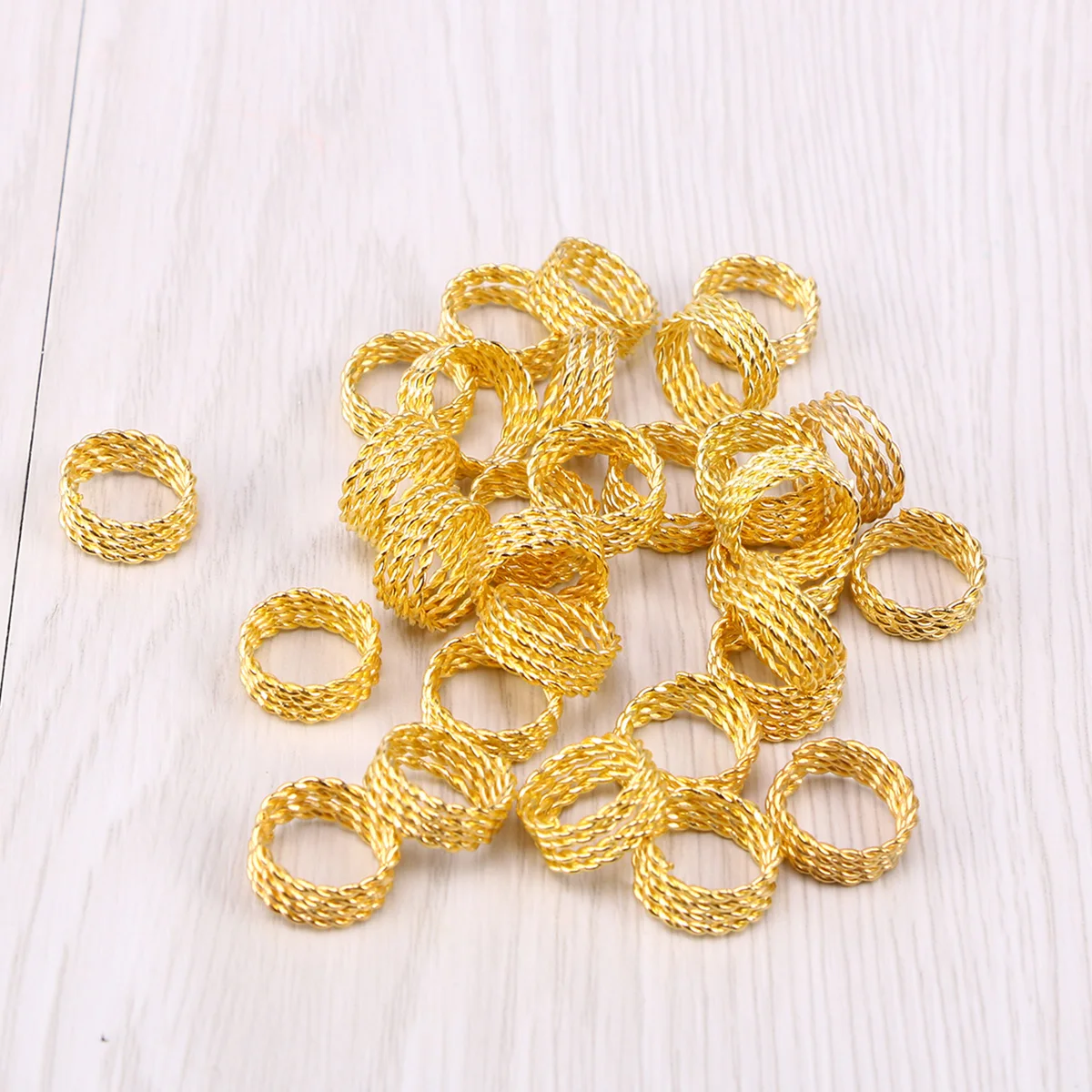 

30 Pcs Hair Extension Accessories for Dreadlocks Gold Modeling Beads Jewels Braids Decoration Filigree Tube