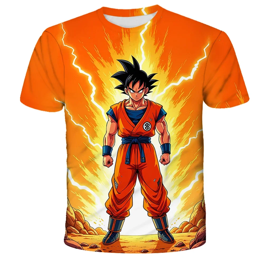 Anime Dragon Ball Son Goku 3D-Druck Kinder T-Shirt Sommer Mode Casual T-Shirt Junge Mädchen Unisex Kinderbekleidung T-Shirt Oberteil – Detail 4