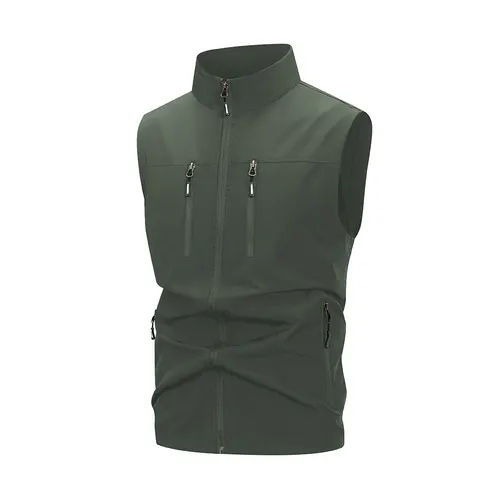 Imagen 2 del producto Nuevos chalecos informales de primavera para hombre, chaleco de pesca transpirable impermeable de verano para hombre, chaleco de moda de otoño para hombre, chaqueta para hombre