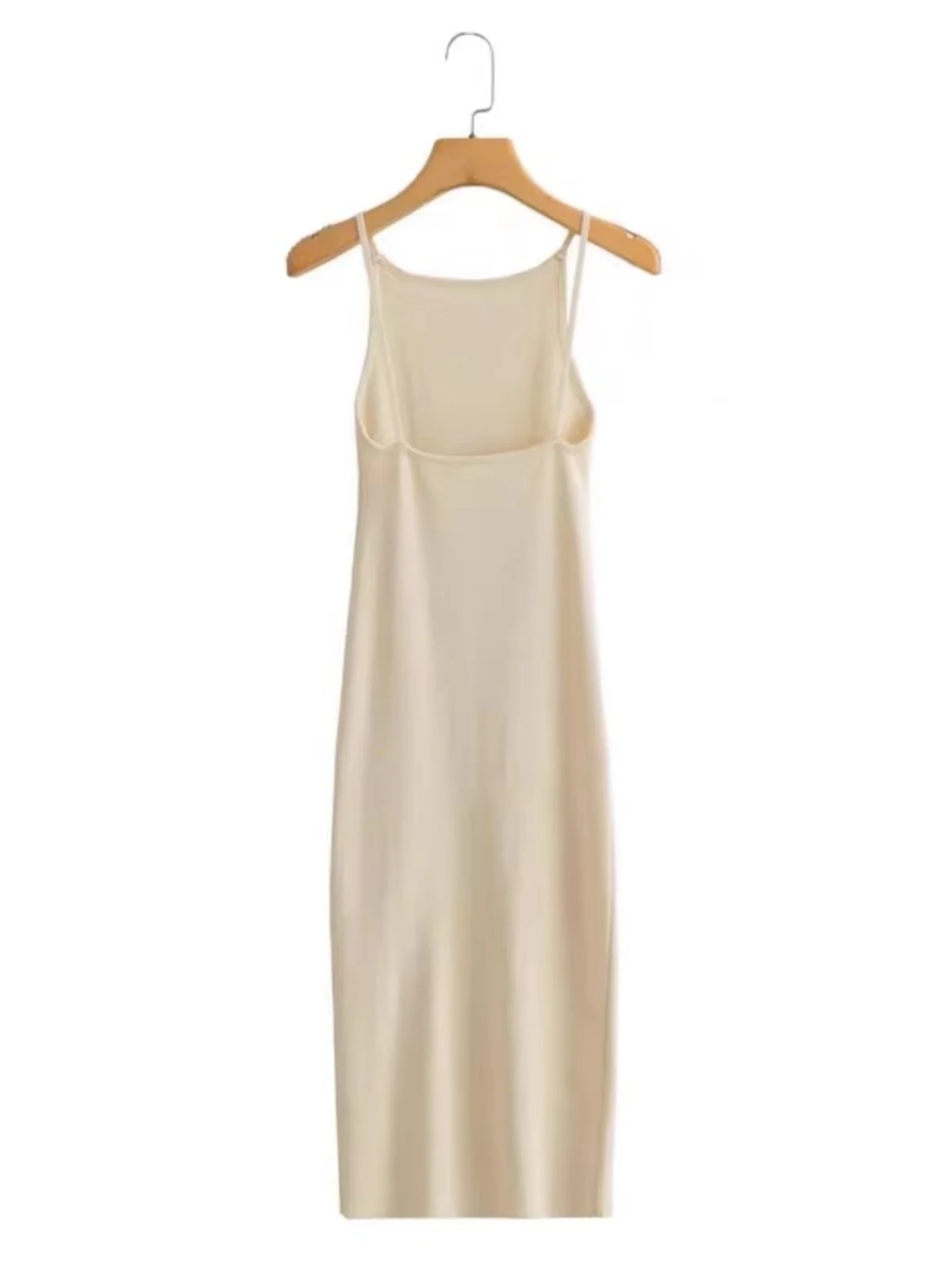 Elástico fino ajuste de malha envoltório em torno de strapl longo dr feminino primavera verão svel base camada saia cintura alta h pe