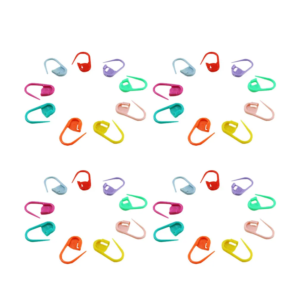 

120 Pcs Plastic Stitch Markers Flexible Durable Knitting Crochet Accessories Locking Needle Clip Storage Box 10 Colors