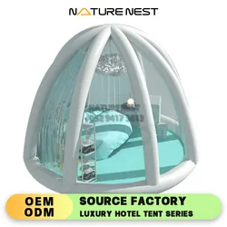 Wysokiej jakości namiot bąbelkowy PVC Coco Nadmuchiwany namiot kempingowy Glamping Cabin Capsule House Hotel Air Seal Shell Shape Nadmuchiwany hermetyczny