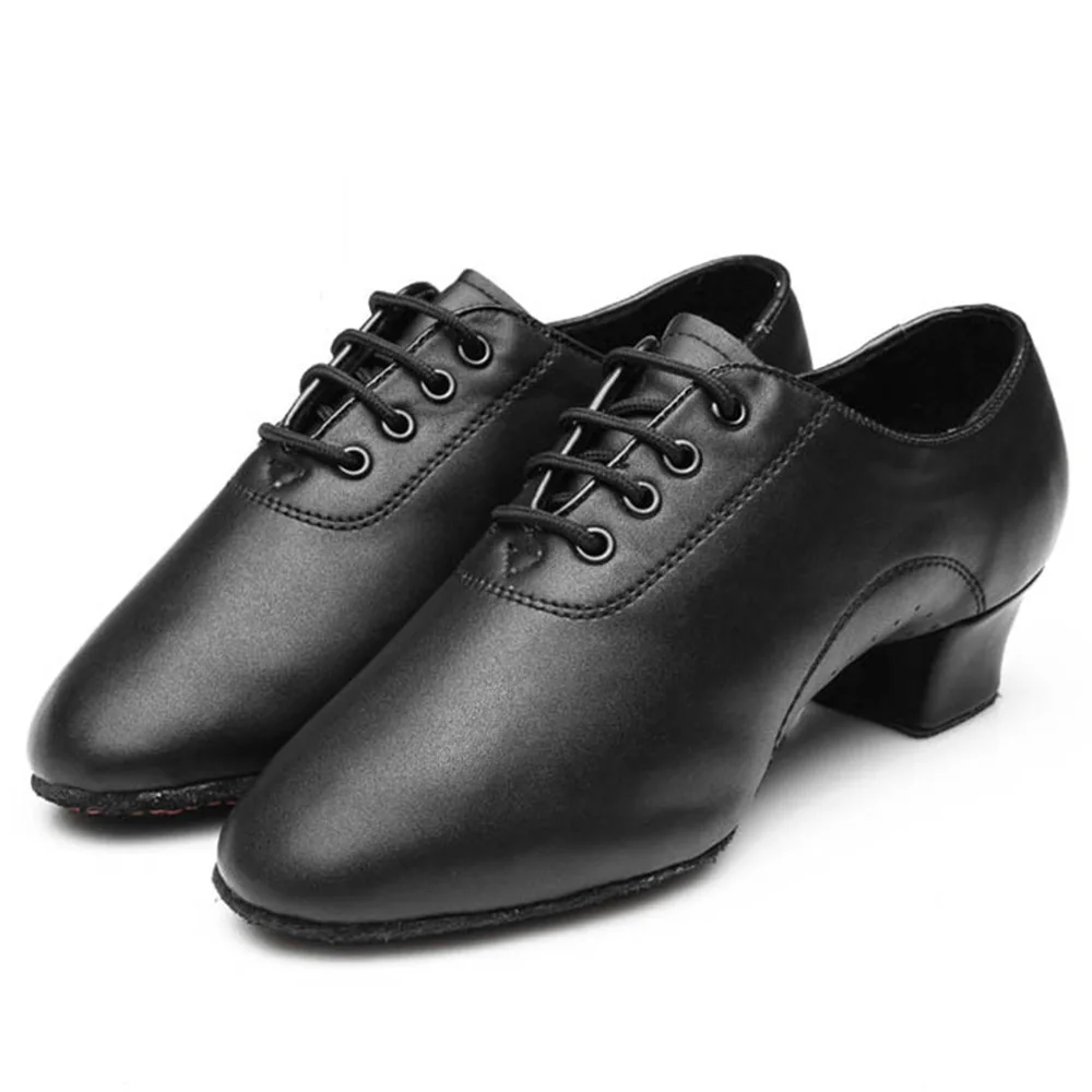 Men Ballroom Dancing Shoes Size 28-36 Latin Tango Dance Shoes PU Leather Men\'s Latin Shoes For Children Boys