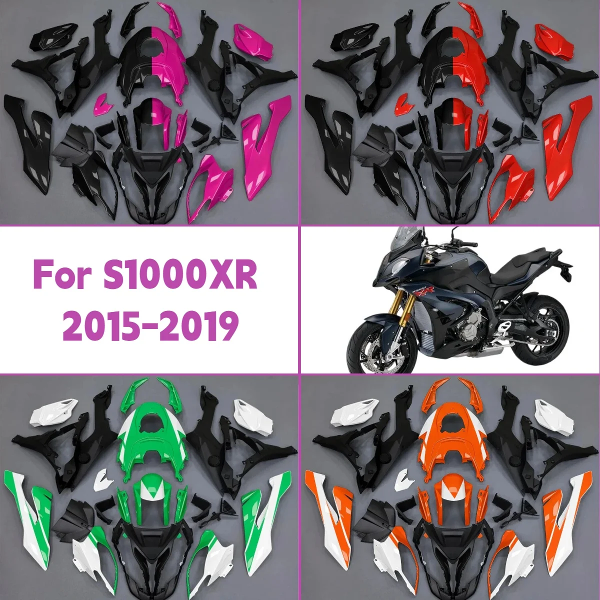 

Prime Fairings 2015-2019 S1000XR Custom ABS Painted Fairing Set Replacement Fit for 15-19 BMW S 1000XR