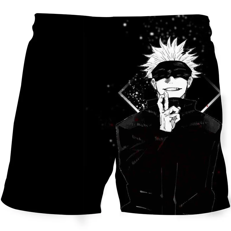 New Anime Jujutsu Kaisen 3D Printed Swimming Shorts Men Summer Beachwear Loose Swim Trunks Kpop Swimsuits Shorts