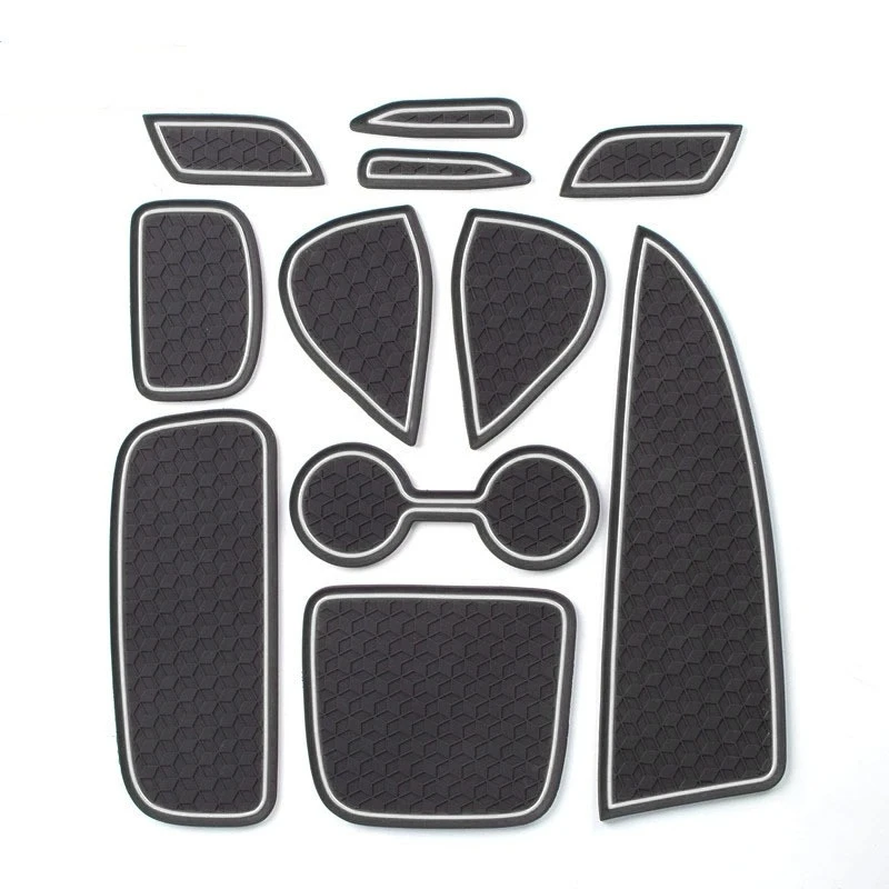For Toyota Yaris 2020 2021 Rubber Anti-slip Mat Door Groove Cup Pad Phone Cushion Gate Slot Coaster Car Interior Accessories view 6