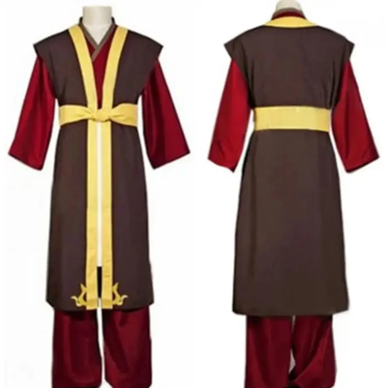 أزياء الرسوم المتحركة Aar the Last Airbender، Katara Zuko، بدلة قصيرة طويلة، زي موحد لحفلات الهالوين وعيد الميلاد، ملابس للرجال
