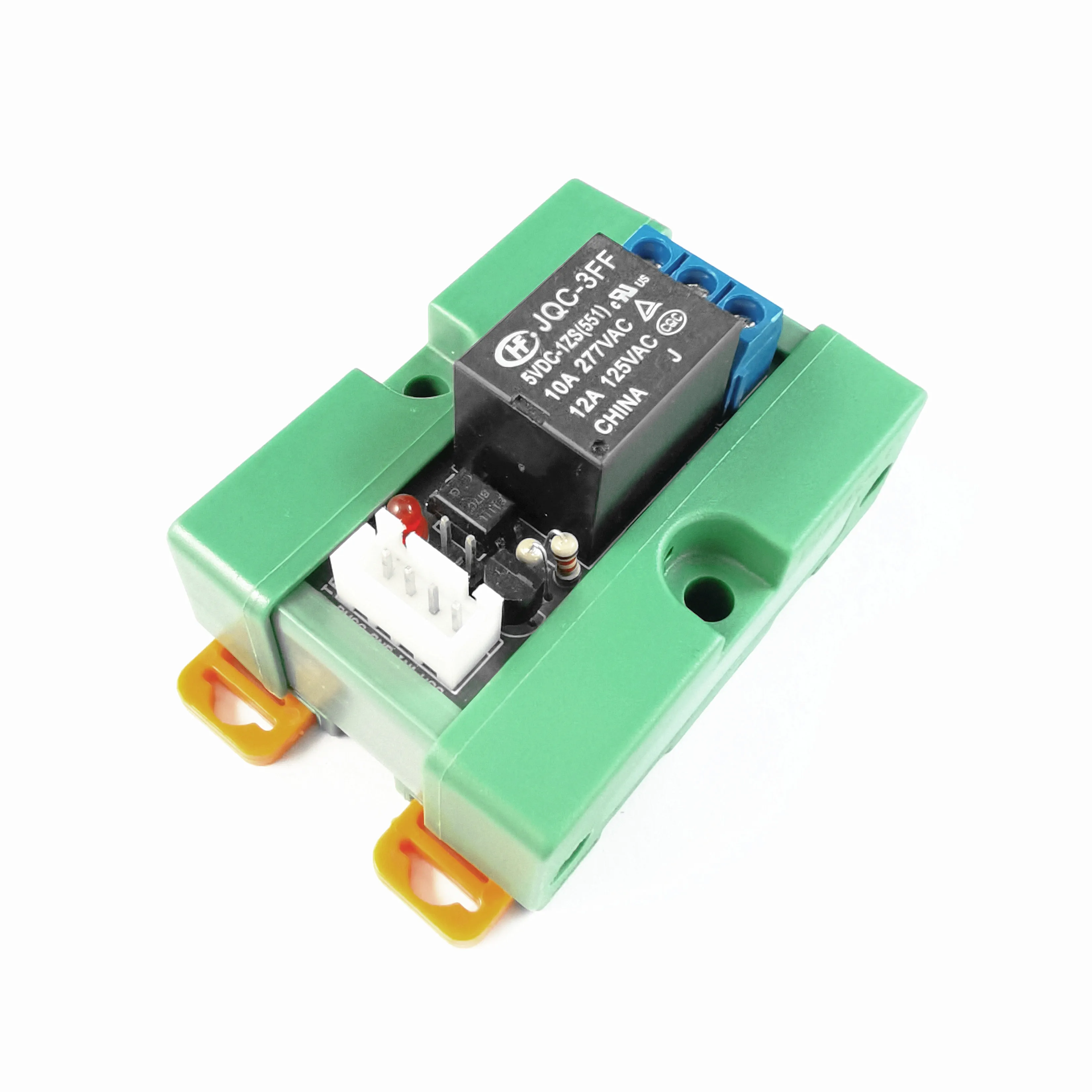 1/2/3/4 Channels Relay Module DIN Rail Mount JQC-3FF-5VDC-1ZS JQC-3FF-12VDC-1HS Compatible SRD-05VDC-SL-C 10A 5V 12V