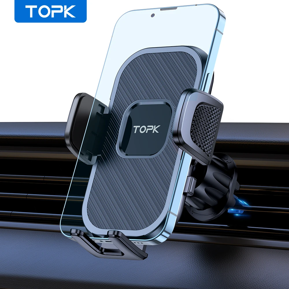 TOPK Autotelefonhalterung, 2025, Metallhaken, Clip, Handy-Autohalterung, Entlüftung, Telefonhalter, 360 °   Rotation, Universal für iPhone.