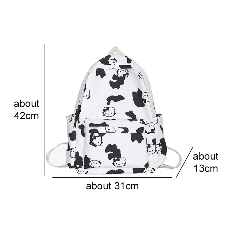 Sanrioed Hello Kitty Anime Kitty Cat Backpack Cute Schoolbags Student Cartoon Travel Shoulder Bag Birthday Gift for Friend