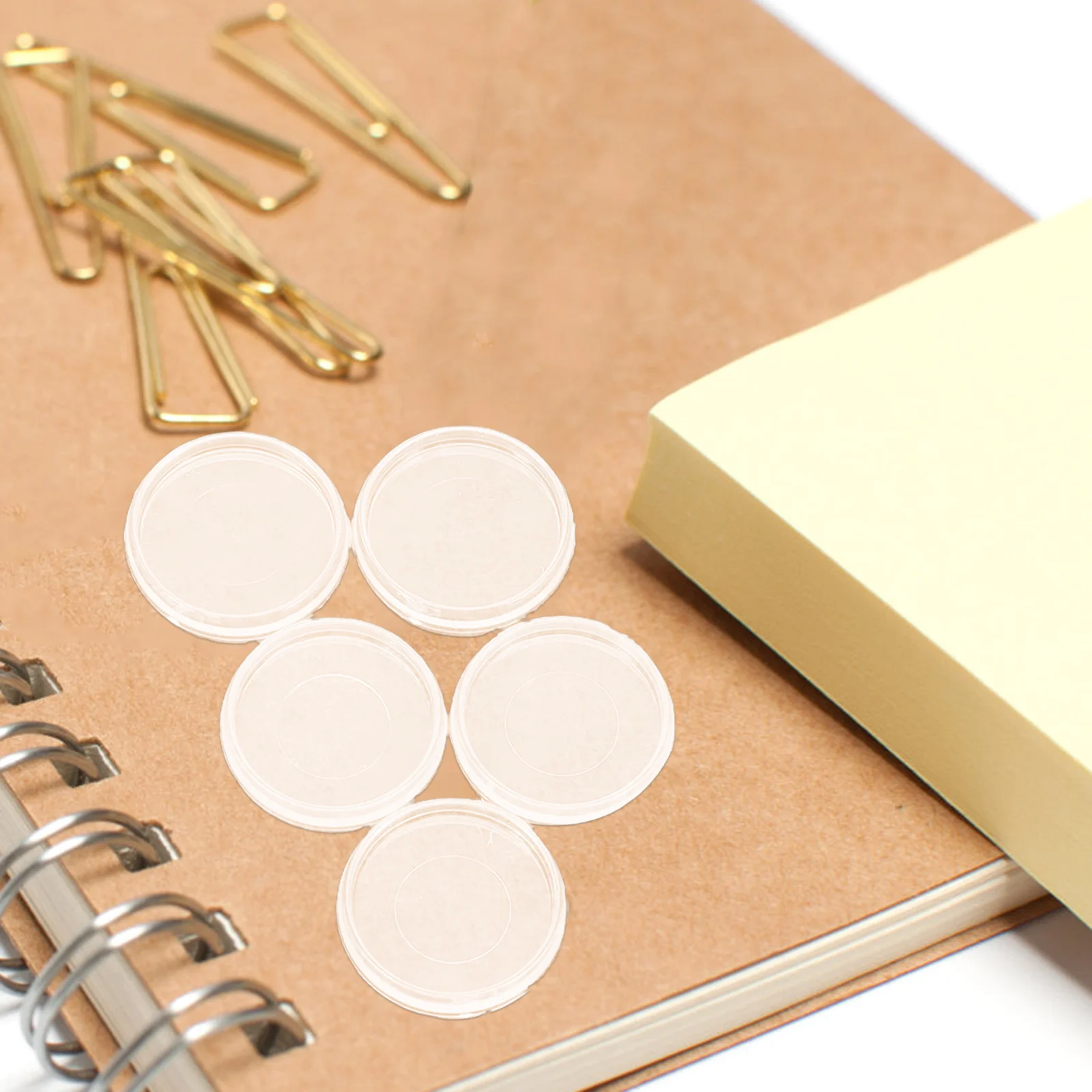100Pcs Plastic Loose Leaf Binder Rings Transparent Detachable Binding Clips Office Document Organizer Notebook Accessories Book