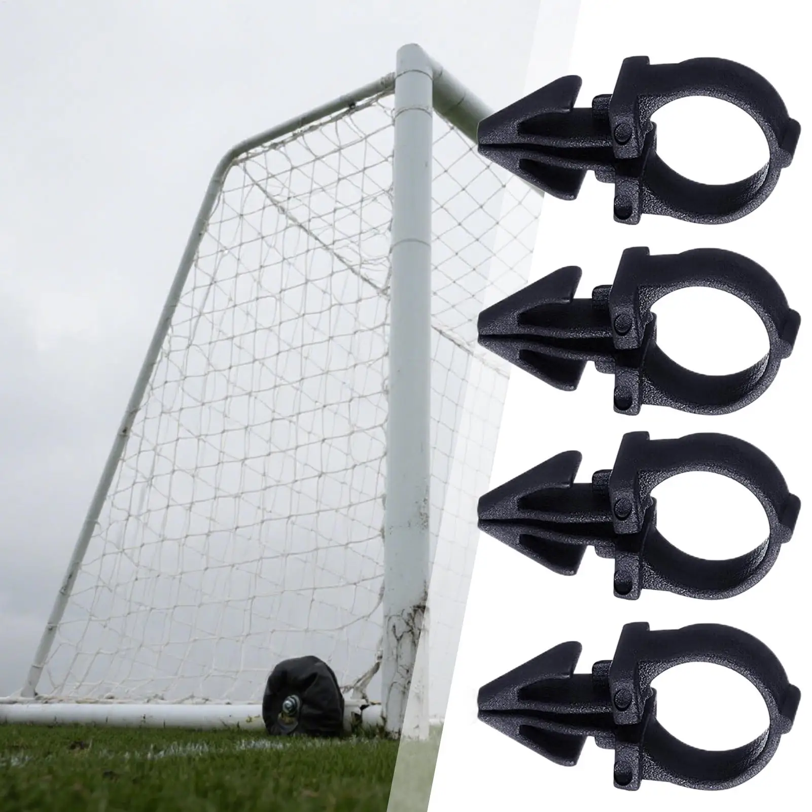 100個入りヘビーデューティーサッカーゴールネットクリップ、裏庭のフィールド修理、トレーニング練習、試合用のプロ仕様ネットファスナー