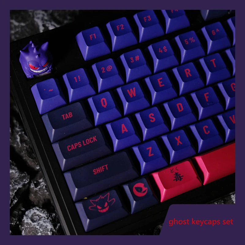 

140 Keys/set Ghost Keycap PBT 5 Sides Dye Subbed Keycaps KCA Profile Key Caps For 61 64 68 87 980 104 HHKB Mechanical Keyboard