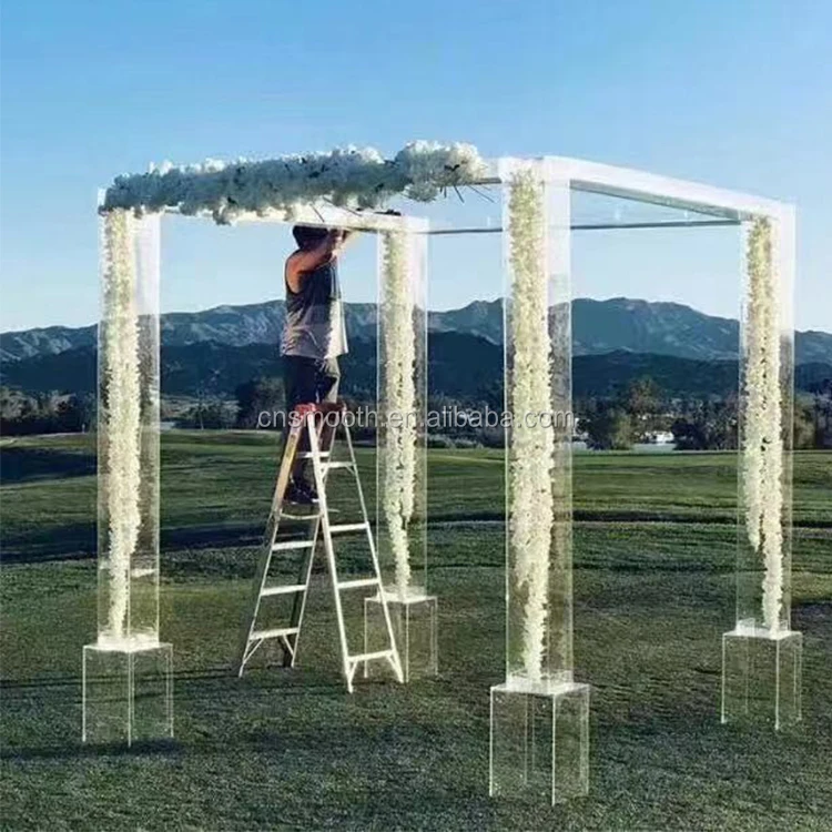 Hochzeit Party Supplies Transparenter Hochzeitshintergrund Blumenkranz Bogen