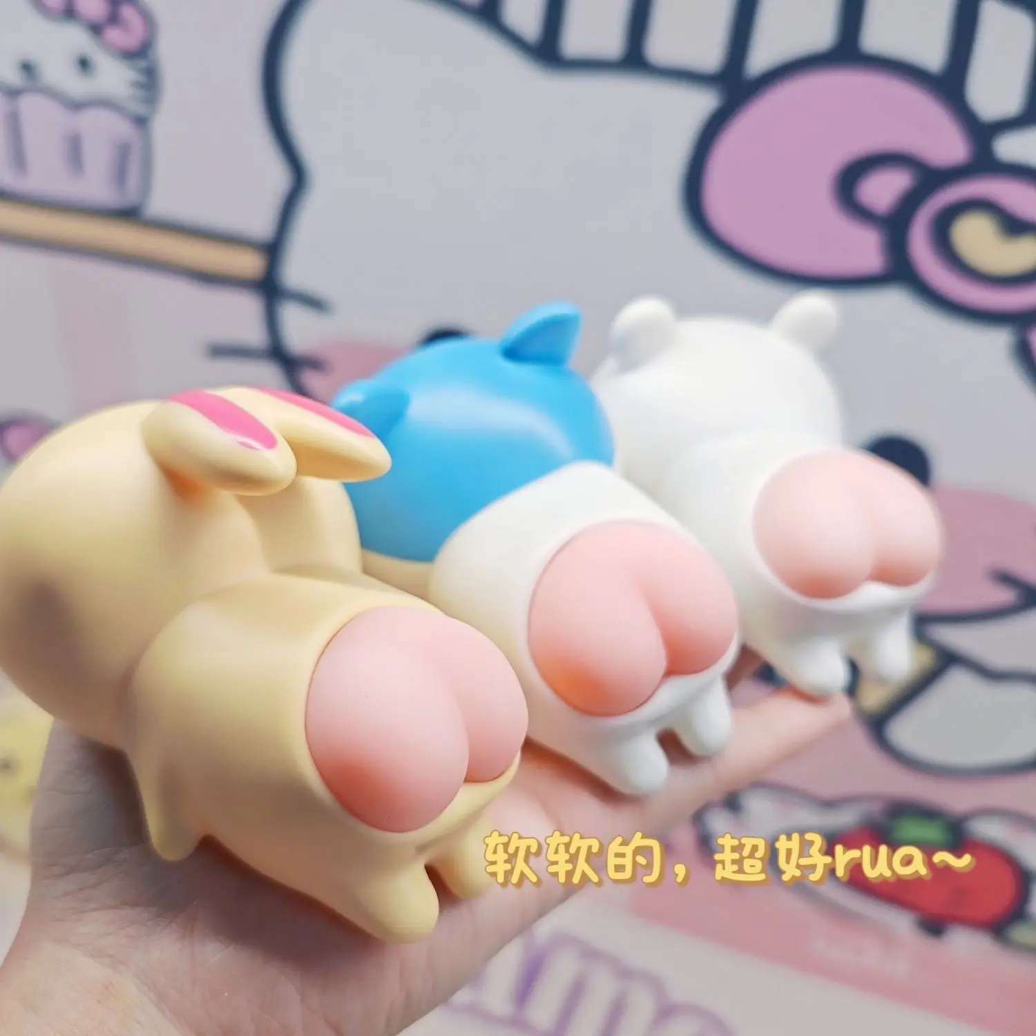 Miniso chiikawa kawaii euachi hachiware boneca alívio do estresse brinquedo ornamento de mesa presente bonito para meninas caixa cega brinquedos modelo dos desenhos animados