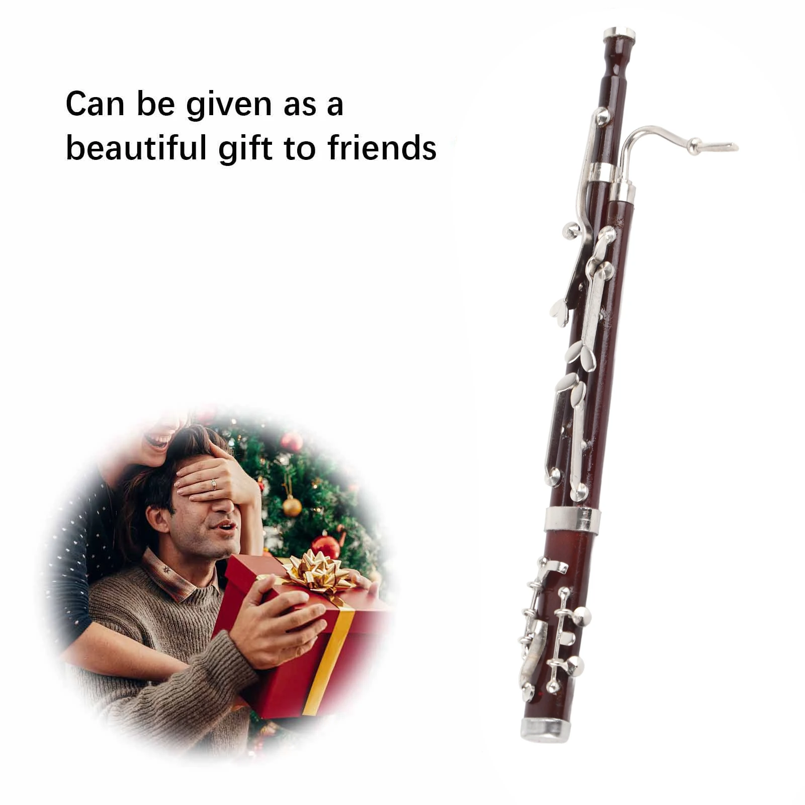 Basson Ornaments Miniature Decoration Mini Musical Instrument Model Gift Craft 17cm