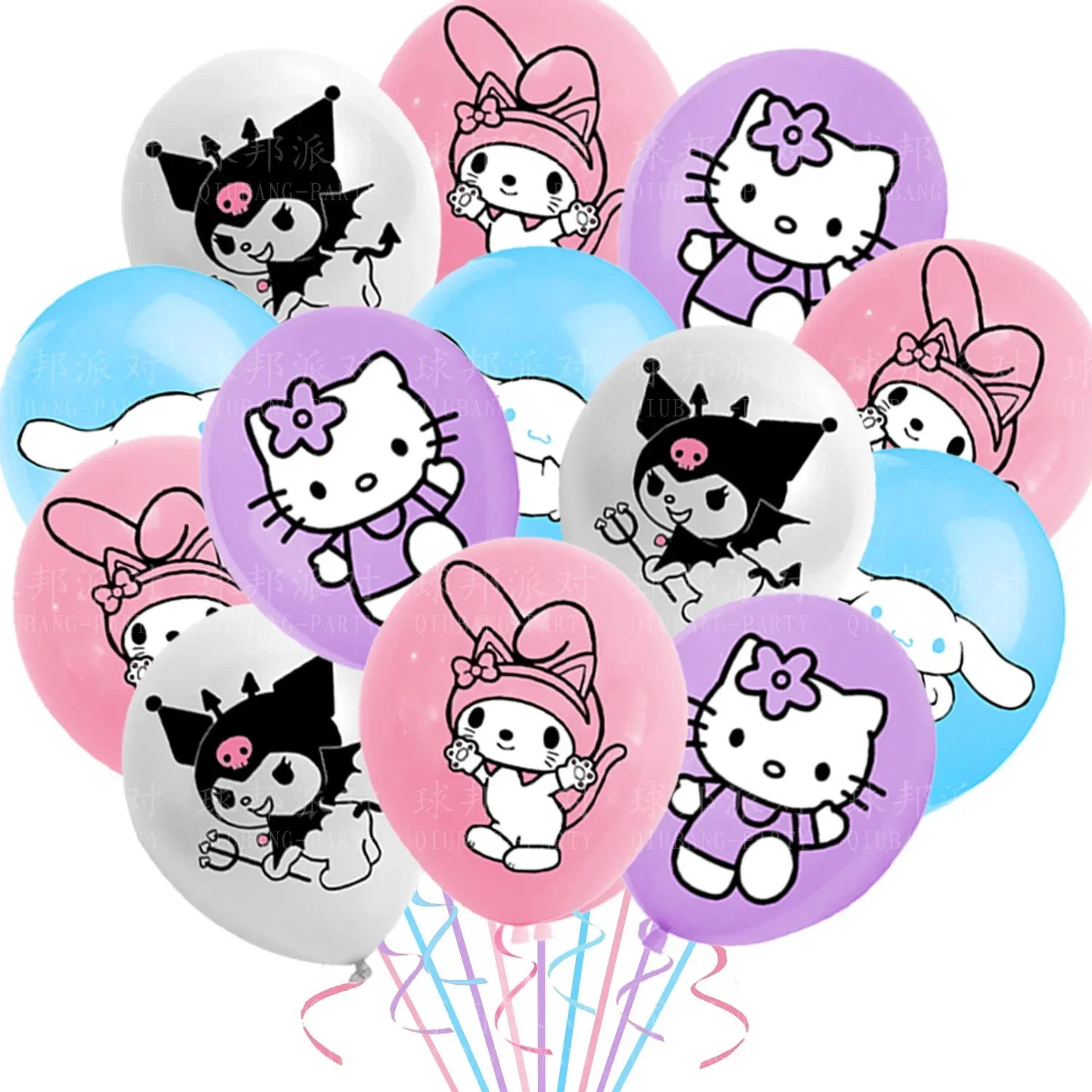 Набор воздушных шаров Sanrio Kawaii, аниме-фигурка, воздушные шары «Hello Kitty», Kuromi Melody, воздушный шар с корицей, украшение для дня