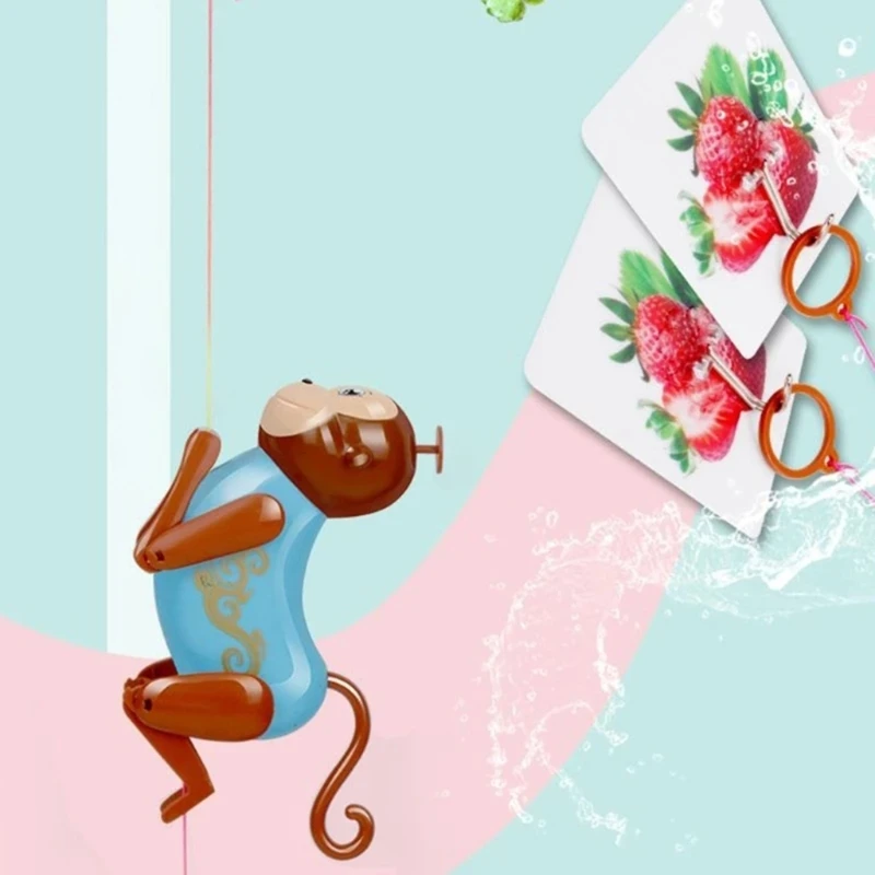 

Realistic Monkey Wall Climbers Clockwork Toy Spring Animal Wind-up Rope Climbing Monkey Boys Girls Party Favor Present