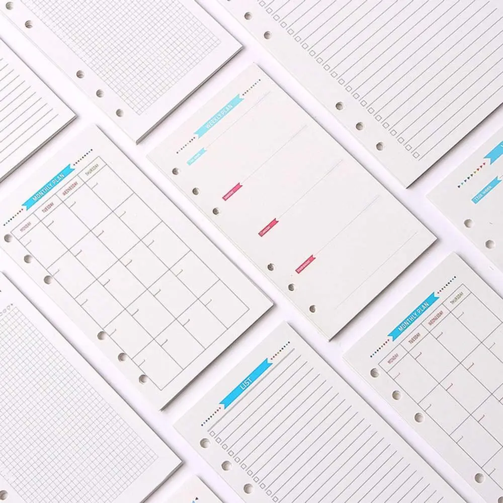 School Supplies Paper Stationery To Do List Weekly Diary Notepad Loose Leaf Notebook Monthly Planner Refill Inner Core Paper