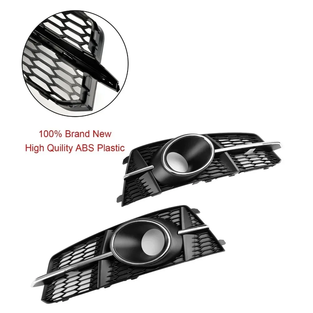 يناسب A6 C7 S-Line اكسسوارات سباق الشوايات 4G0807681AG 4G0807682AG المصد الأمامي الضباب شبكة مصابيح ضباب غطاء قناع