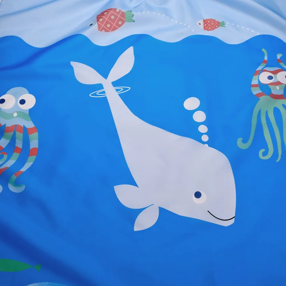 

Накидка для стрижки с героями мультфильмов морских животных, милая накидка для парикмахера, детская накидка для парикмахера, мягкая водонепроницаемая накидка для стрижки волос