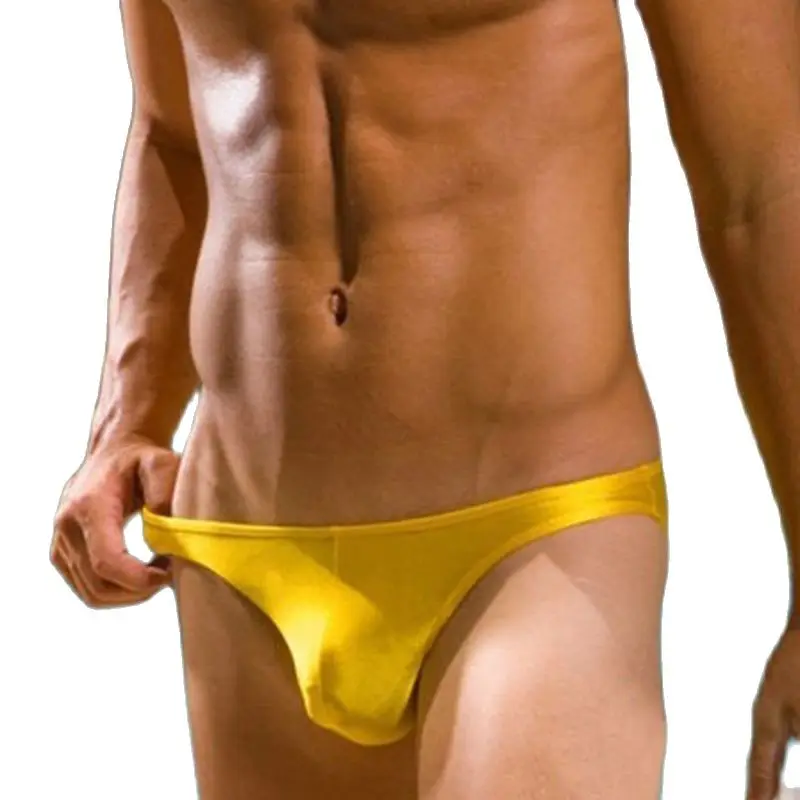 Bañador Sexy para hombre, traje de baño con bolsa para pene, pantalones cortos de playa, traje de Surf, ropa de playa, Bikini Sunga