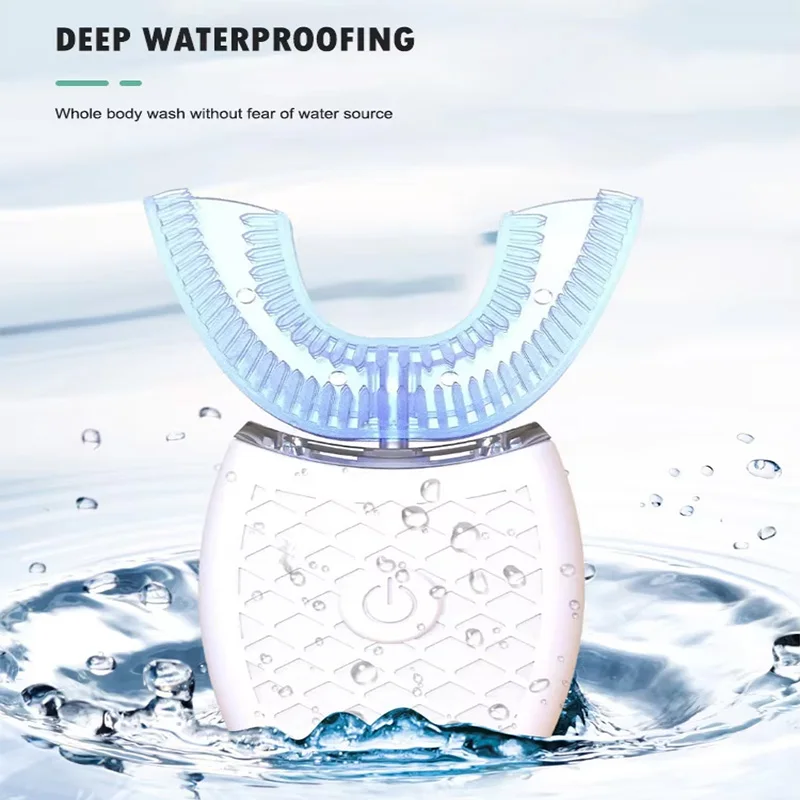 Best-selling U-shaped Ultrasonic Electric Toothbrush with Automatic Silicone Bristles for Deep Cleaning, Suitable for Home Use.