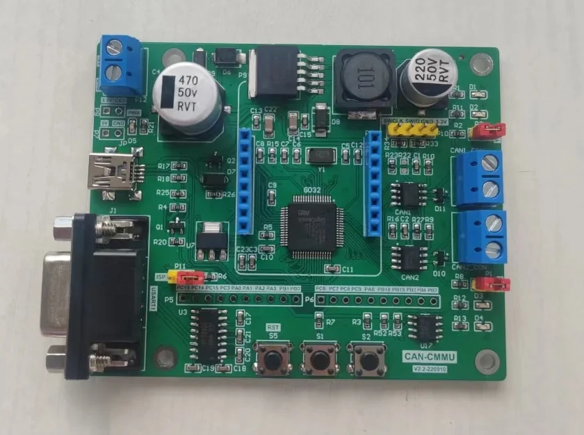 12V Power Supply CANFD Development Board Expands 3-channel CANFD to CAN2.0 Ethernet Serial Port Iap with Storage USB