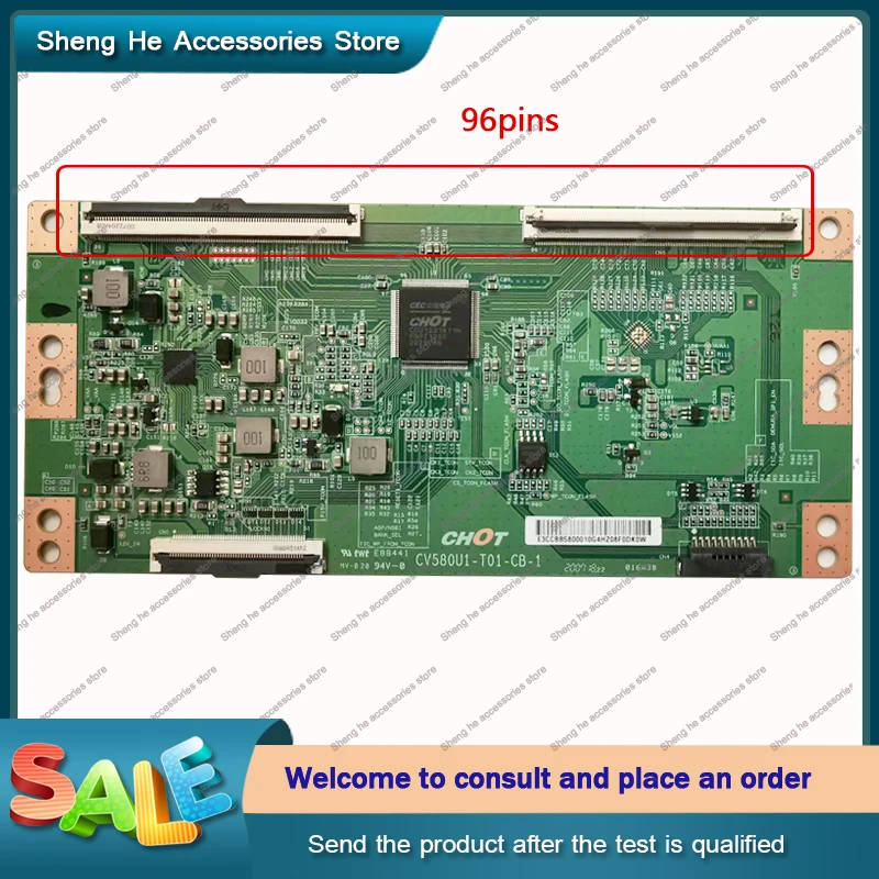 CV580U1-T01-CB-1 T-CON Board For 58'' 58-inch TV Good Working and Original Logic Board CV580U1 T01 CB 1 96pins