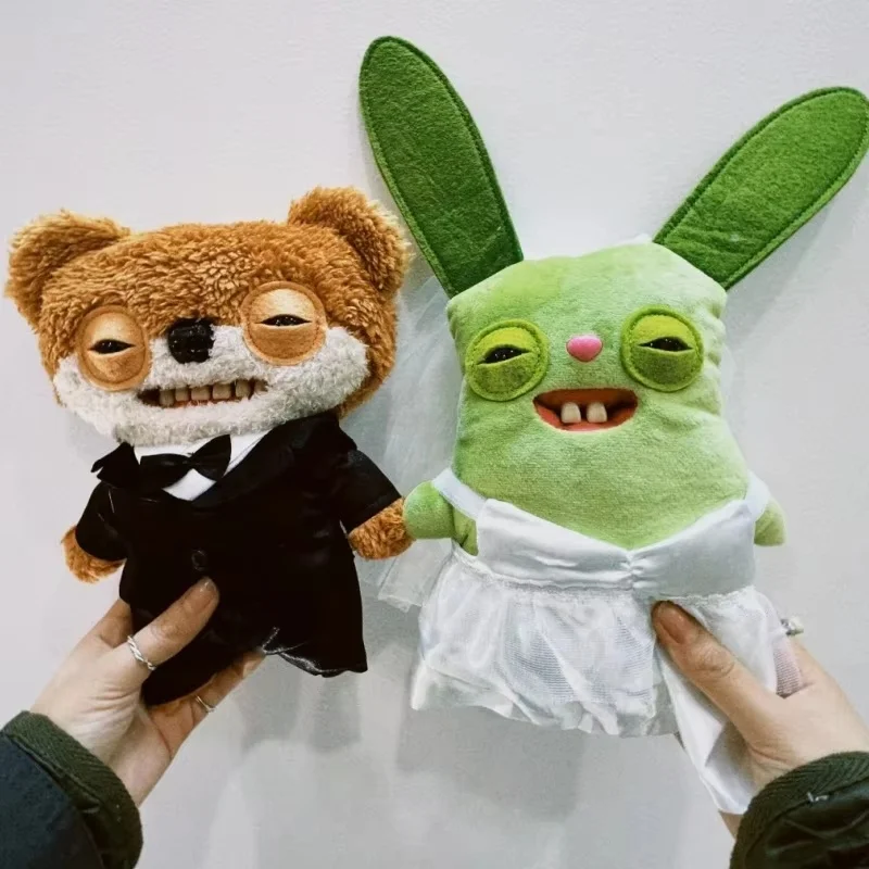Genuine Fuggler Funny Ugly Monster Plush Toy Limited Edition Wedding Couple Set Engagement Desktop Decoration Fan'S Kawaii Gifts