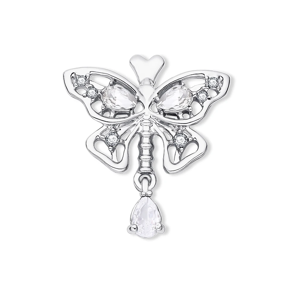 Hanreshe Butterfly Spine Crystal Pins Medical Orthopedic Creative Lapel Charm Brooch Badge Jewelry for Doctors Nurse