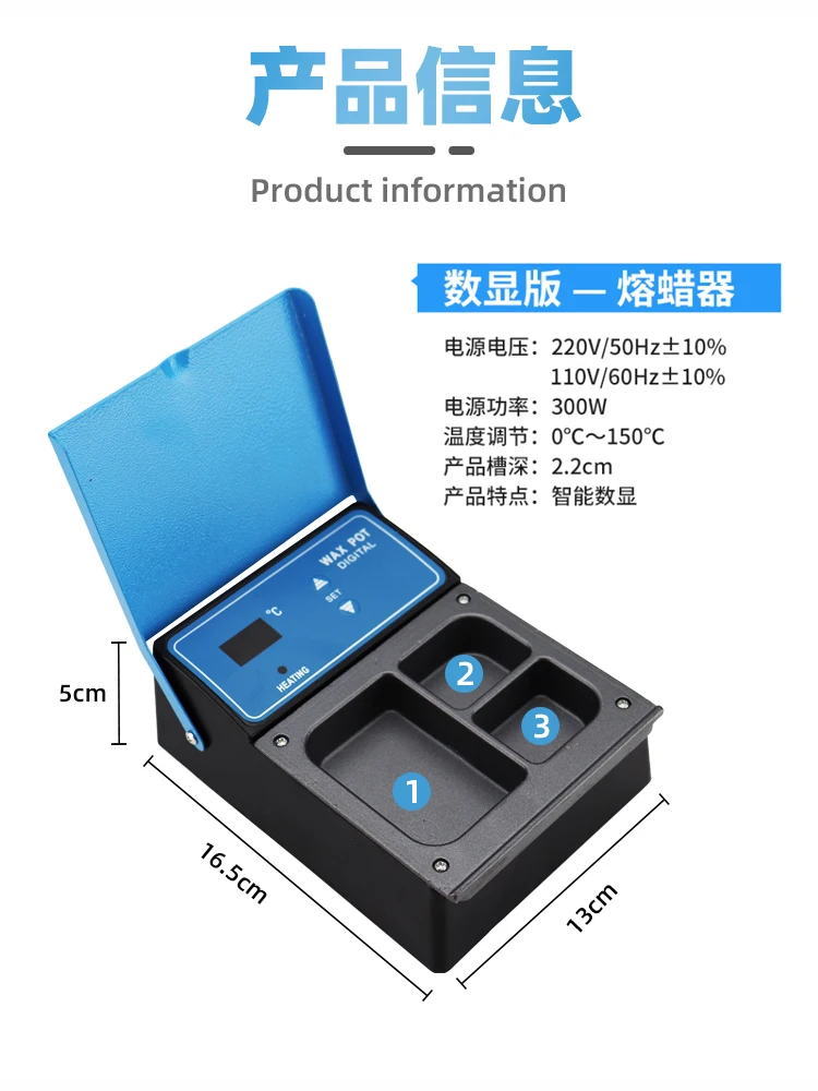 Dental three slot wax melting automatic temperature control wax melting single slot immersion  four slot  melting