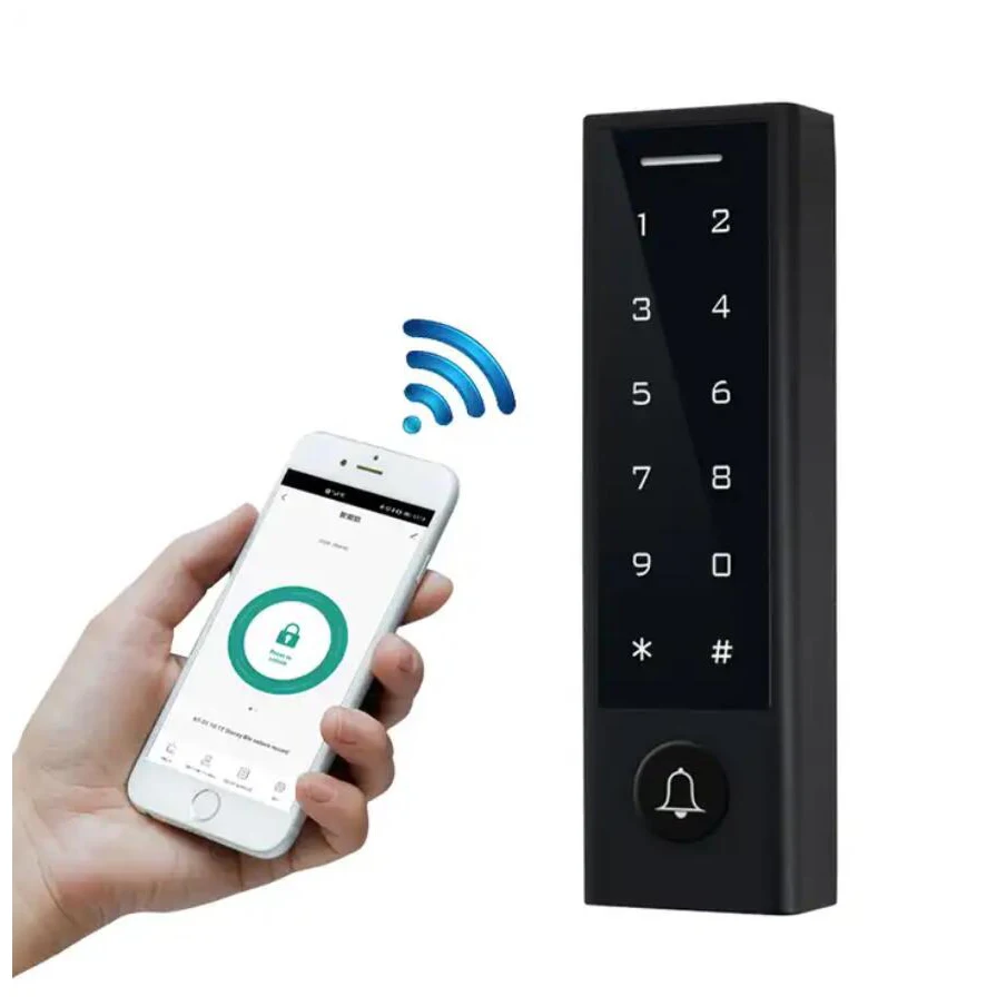 Waterproof Bluetooth Touch Keypad Access Control Door Lock EM Card Reader with Wiegand