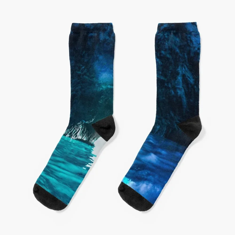 Blue Grotto Socks Sports Non-slip new year christmas stocking Male Socks Women's