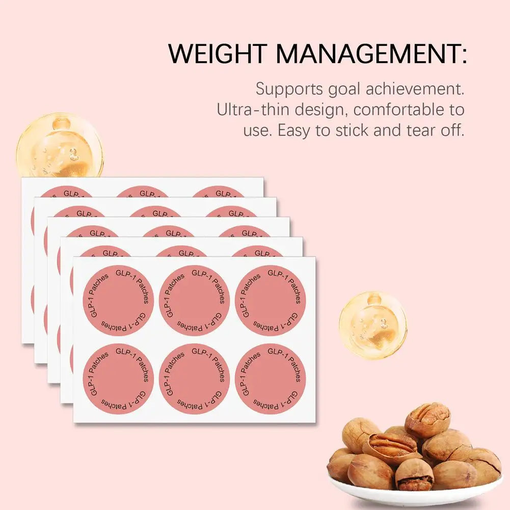 30 بقع GLP-1 بقع تنحيف الجسم التحكم في الشهية البطن الدهون الموقد فقدان الوزن منظم التحكم في تشكيل الوزن الجسم