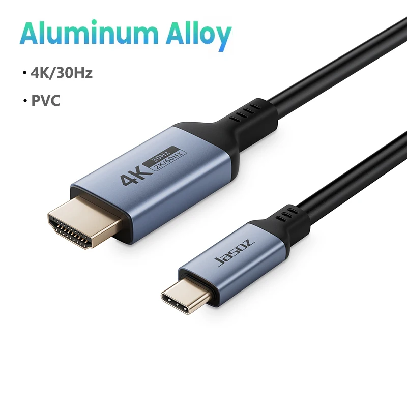 Jasoz USB C naar 4K 8K HDMI-compatibele kabel 8K@60Hz 4K@240Hz voor MacBook Pro iMac iPad Pro voor Samsung Galaxy USB C naar HDMI 2.1