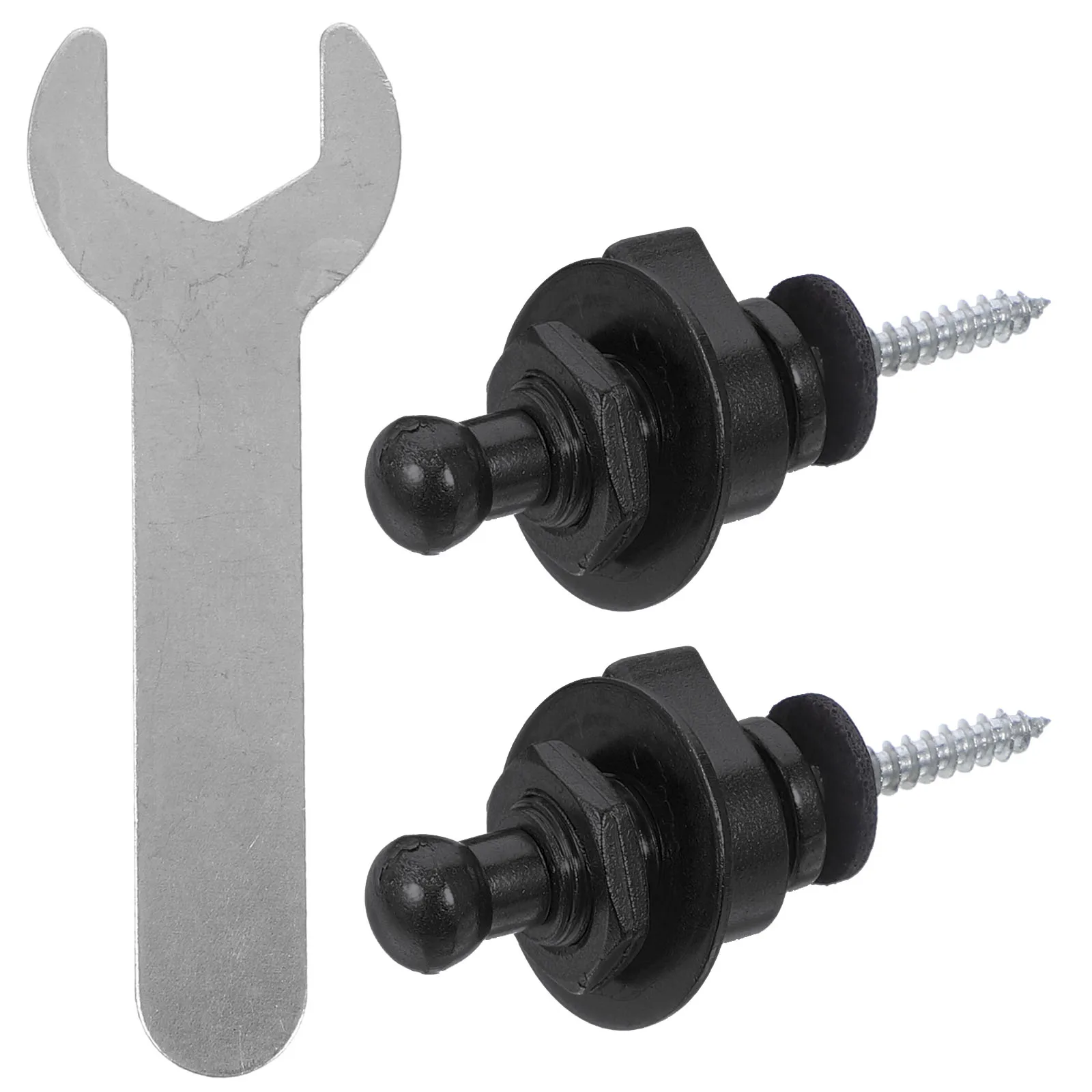 

2pcs Metal Guitar Strap Lock Buttons Bass Pins for Electric Acoustic Guitars Durable Secure End Pin Replacement Easy