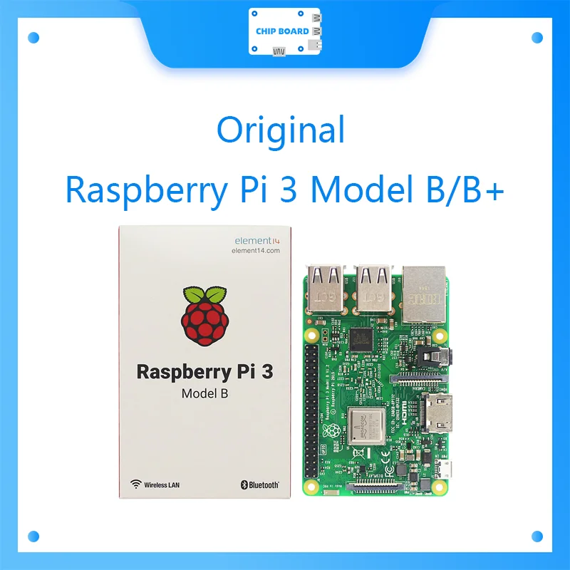 Original Element14 Raspberry Pi 3 Model B/B+ Plus 3B+   BCM2837 1.2G Raspberry Pi 3 With 2.4G & 5G WIFI 4.2 Bluetooth And PoE
