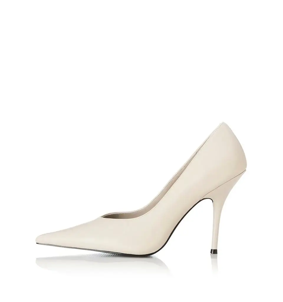 

ALIAS MAE 2025 Spring New Product Matte Leather Shallow Mouth Pointed Women's Casual Comfortable High Heels Single Shoes